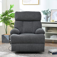 Oversized Power Lift Recliner Chair For Elderly, Electric Fabric Recliner Chair For Seniors, Home Theater Seating,Reclining Sofa Chair With Remote Control,Side Pocket ,Spacious SeatDark Gray