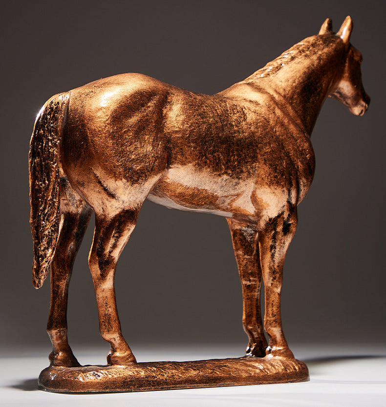 Transparent Gradient, Golden Bronze Horse