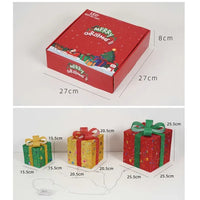 Christmas Light Box, LED Light Foldable Decoration Indoor And Outdoor, Christmas Light Box Gift Decoration Indoor And Outdoor Garden
