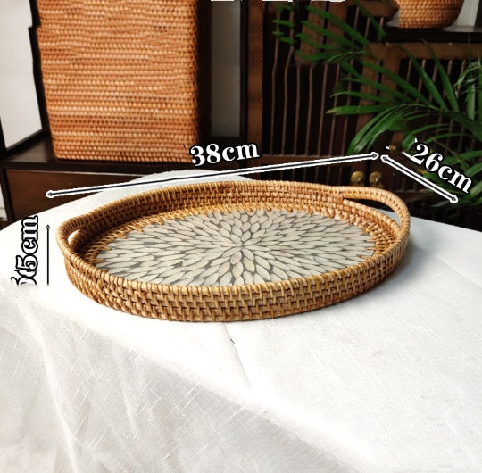 Rattan Shell Tray