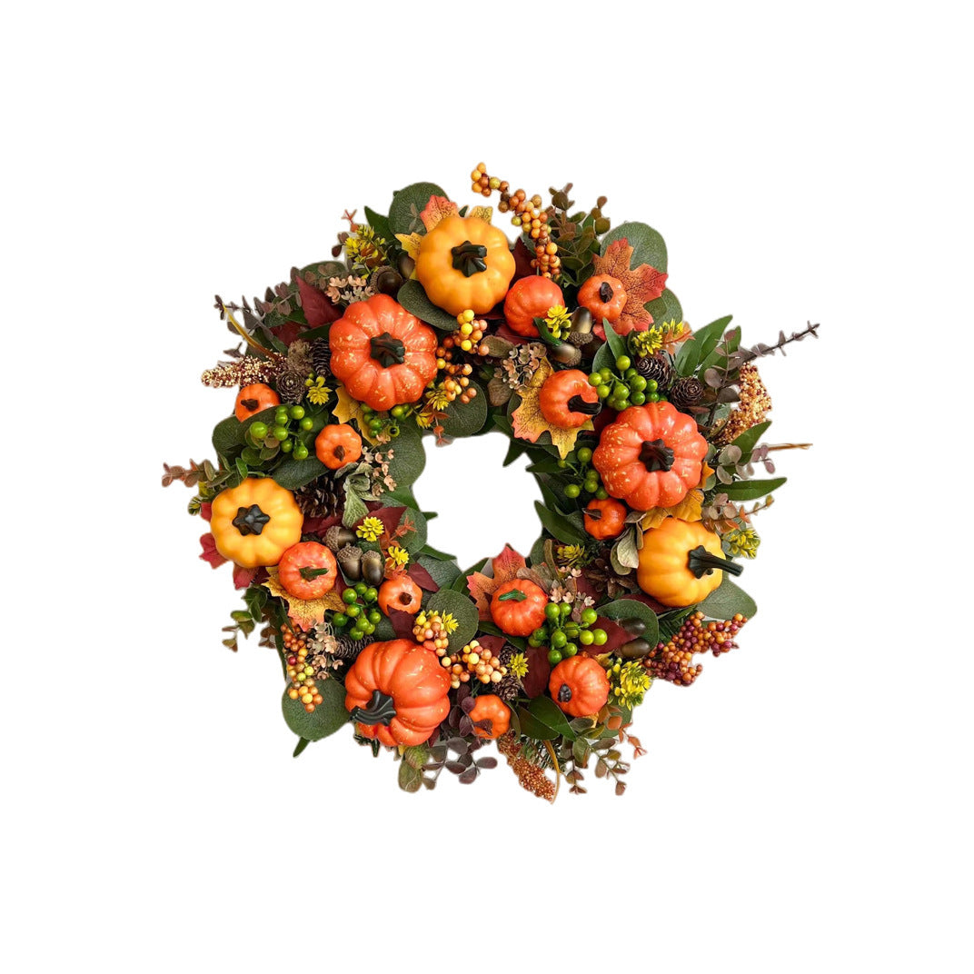 Pumpkin Harvest Artificial Wreath