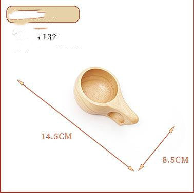 New Japanese Style Wooden Mug Anti Scald Handle Cup Simple Literature and Art Milk Cup Coffee Cup Water Cup.0