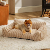 Bedsure Cute Cat Couch For Pets - Fluffy Cat Sofa With Premium Soft Corduroy Fleece Fuzzy Cat Couch Bed With Cover Supportive Cat Chair For Indoor Cats