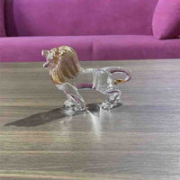 Crystal Lion Town House Home Office Mascot Decoration