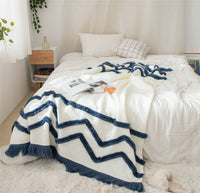 Sofa Blanket Tassel Home Furnishing Knitted Woolen Blanket