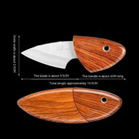 Portable Knife With Shell Wood Grain