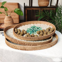 Rattan Shell Tray