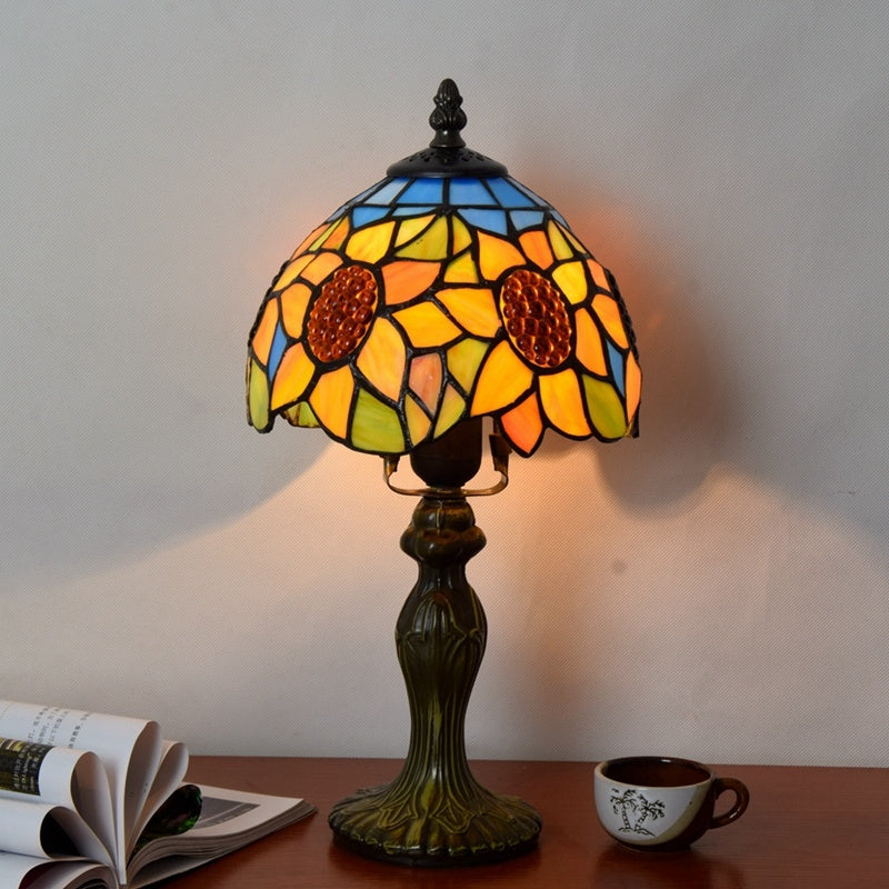 Stained Glass Retro Bar Bedroom Bedside Table Lamp