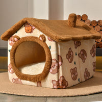 Removable And Washable Small Dog Cat Closed Dog House