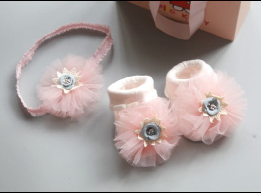 Baby Headband Socks Set