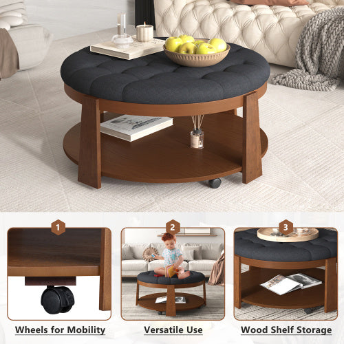 Round Footstool Coffee Table