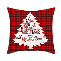 Merry Christmas Cushion Cover 45cm Elk Santa Claus Short Plush Sofa Pillow Cover Home Decor Pillowcase Christmas Decoration