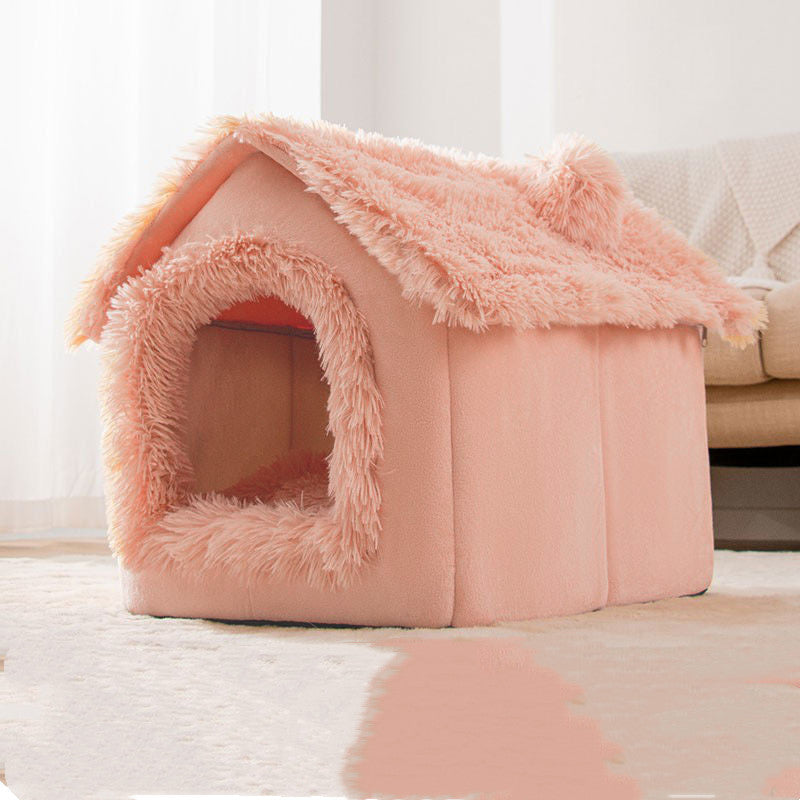 Removable And Washable Small Dog Cat Closed Dog House