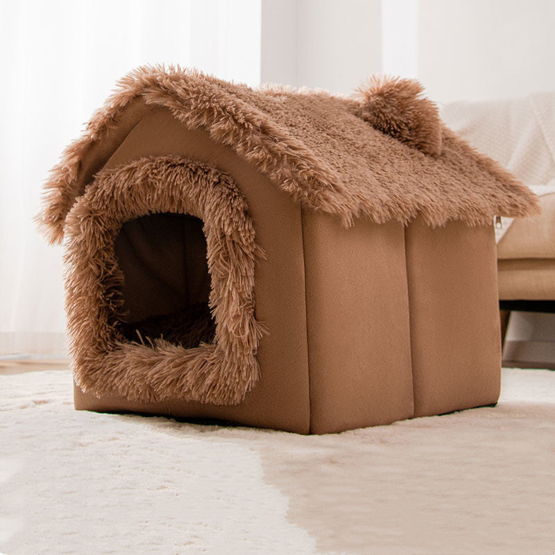 Removable And Washable Small Dog Cat Closed Dog House