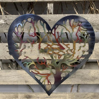 Heart Tree Wrought Iron Wall Hanging